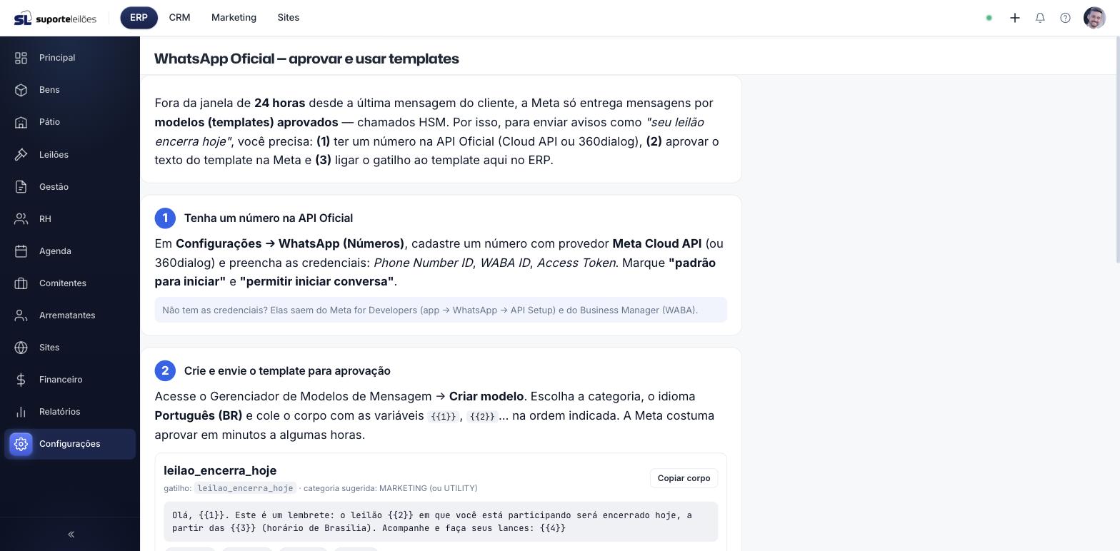 Tutorial de templates WhatsApp