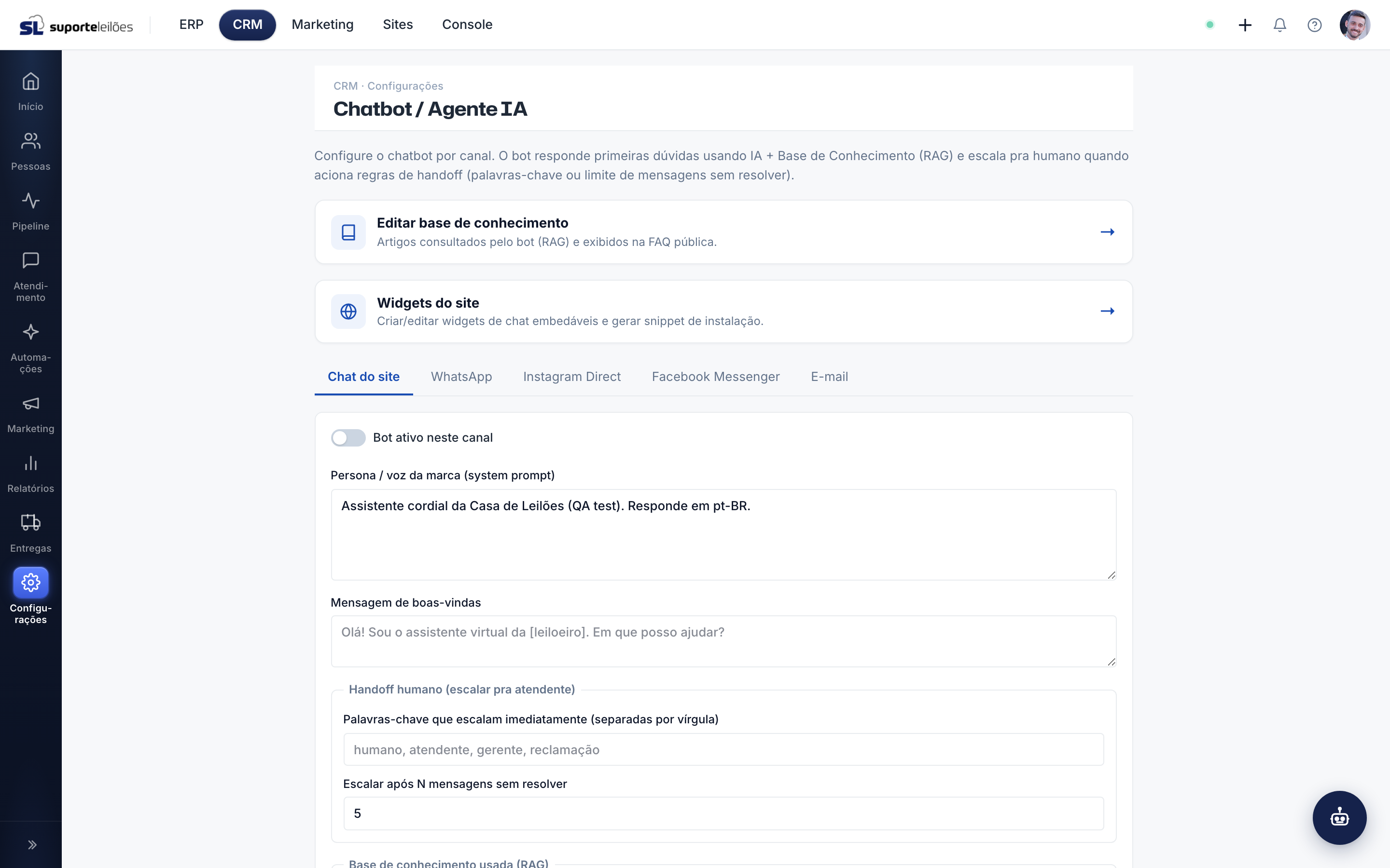 Chatbot / Agente IA