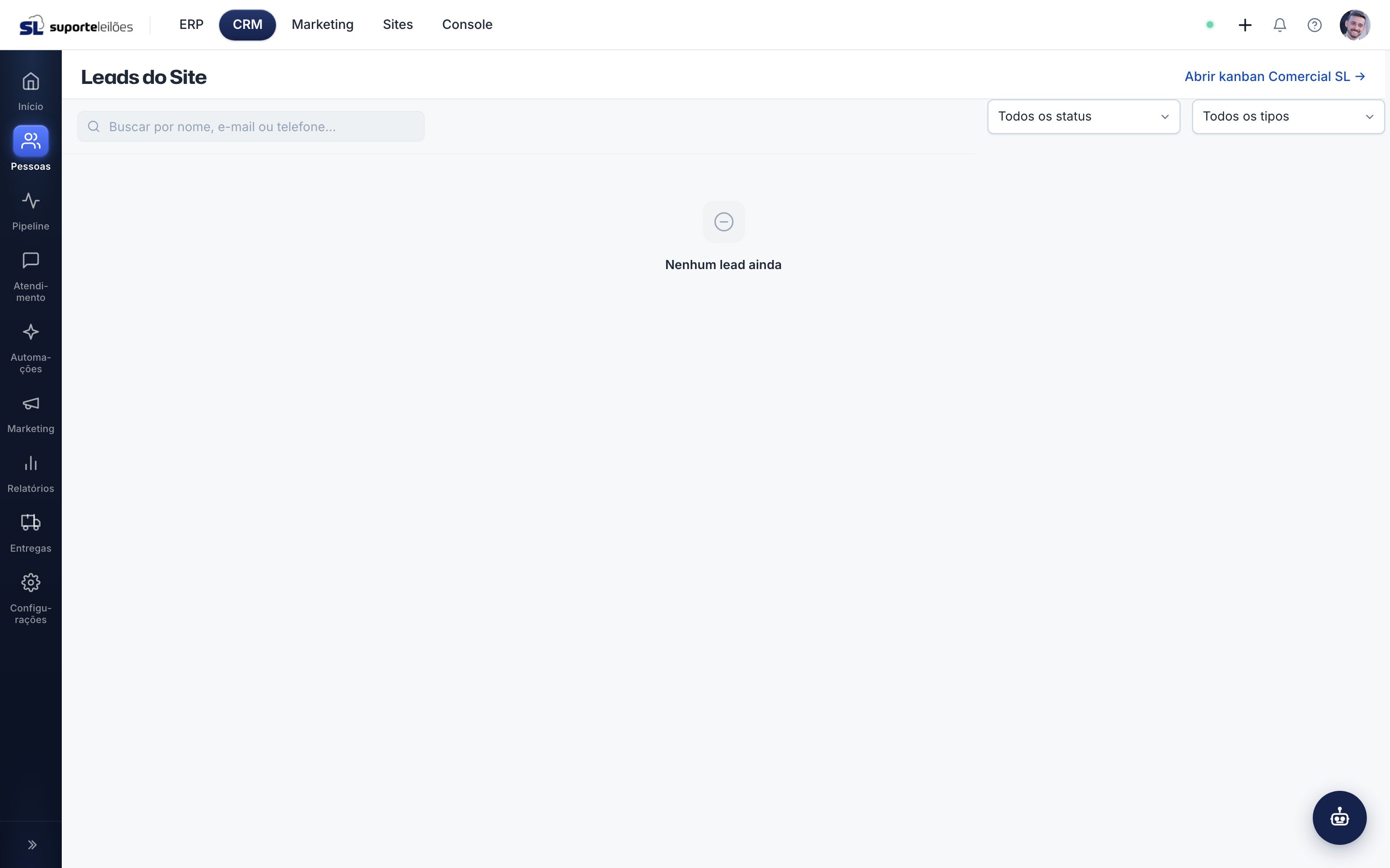 Leads do Site