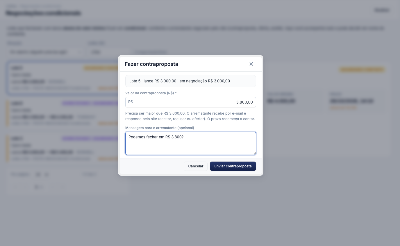 Fazer contraproposta