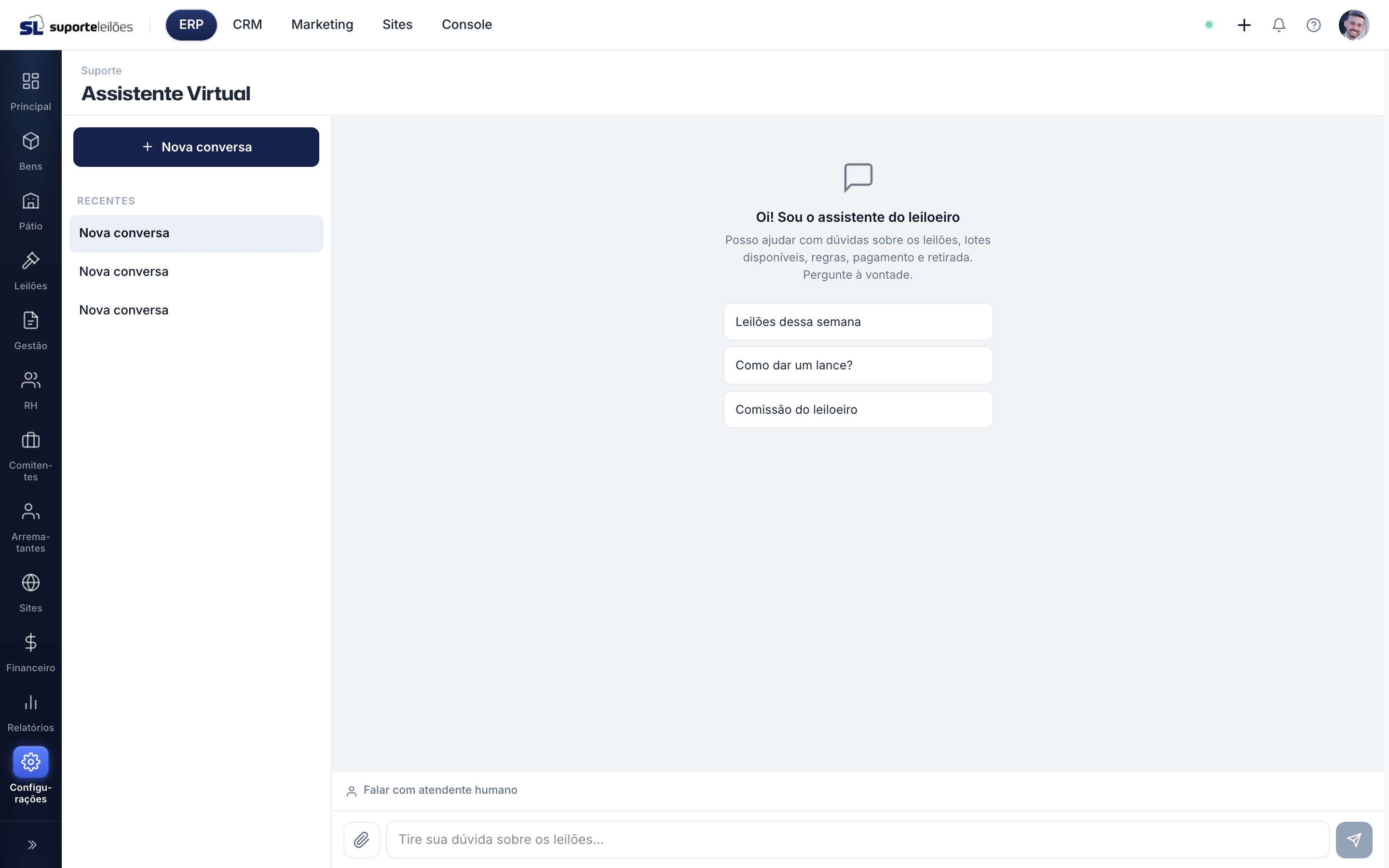 Assistente Virtual (Suporte)